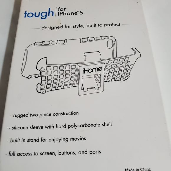 Ihome iPhone 5 black blue case kickstand - Picture 4 of 4